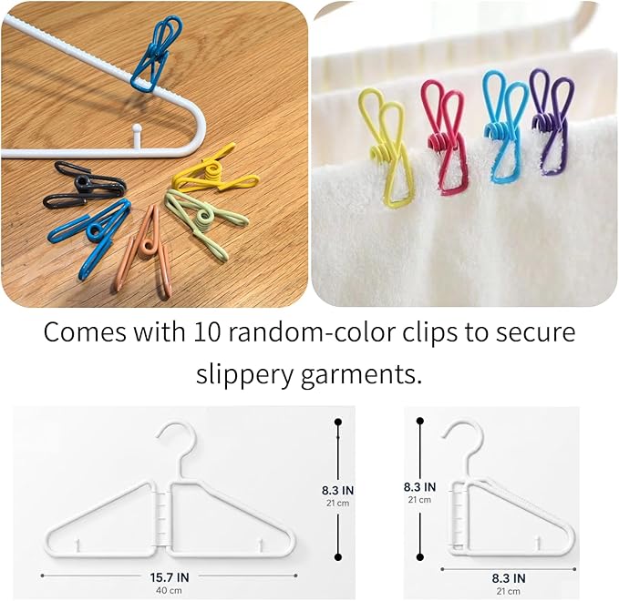 8 Pcs Foldable Hangers, Plastic Collapsible Hangers, Portable Folding Clothes Hanger, Foldable Travel Hangers, Foldable Hangers for Travel, Cruise, Home, Bedroom, Dorm (Green) | No Assembly Needed | Standard Size | Folds Flat