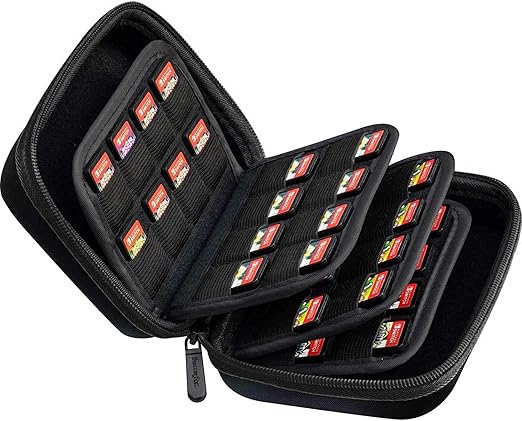 ButterFox 64 Switch Game Case for Nintendo Switch, Switch Game Card Storage Holder or SD Memory Card Case (64 Black)