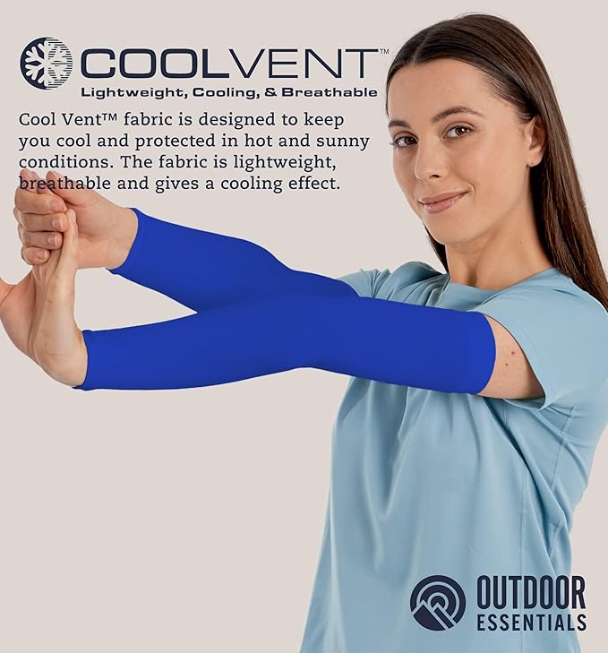 OutdoorEssentials UV Sun Sleeves for Men & Women, Cooling Arm Sleeves UPF 50+ | Golf, Tattoo Cover Up, Sun Protection