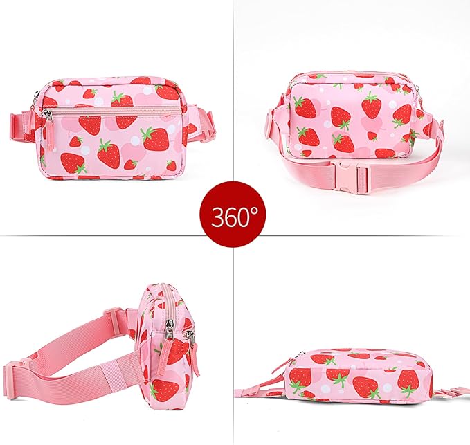 Fanny Pack Birthday Graduation Gifts for 7 8 9 10 11 12 13 Year Old Teen Girls Her Kids, Preppy Cute Trendy Stuff Colorblock Crossbody Bag Adjustable Belt Bags for Travel Essentials