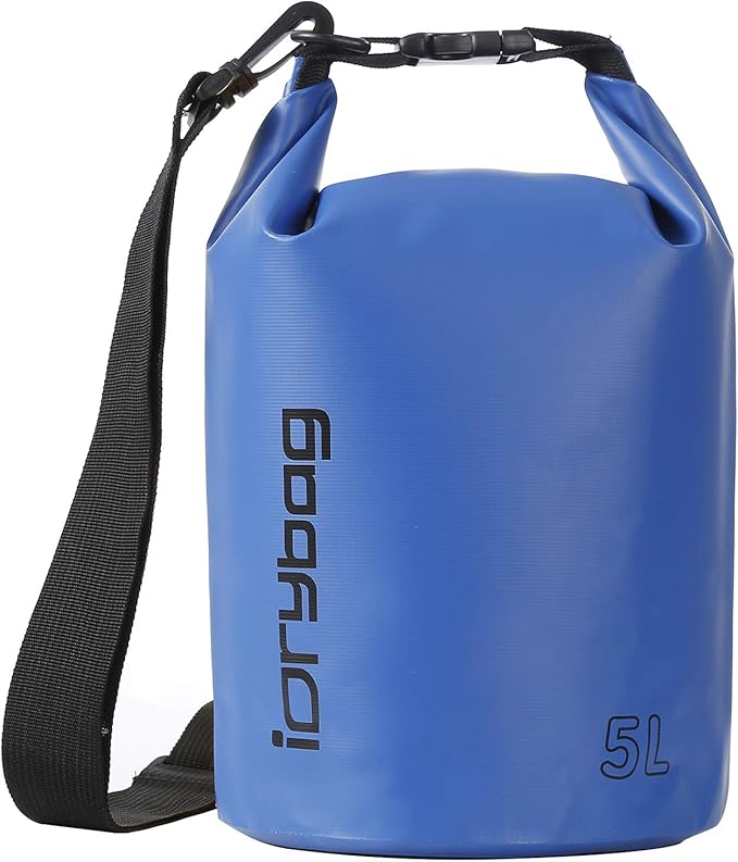 IDRYBAG Dry Bag for Kayaking Waterproof 2L/5L/10L/15L/20L, Small Dry Sack Waterproof Bag for Boating