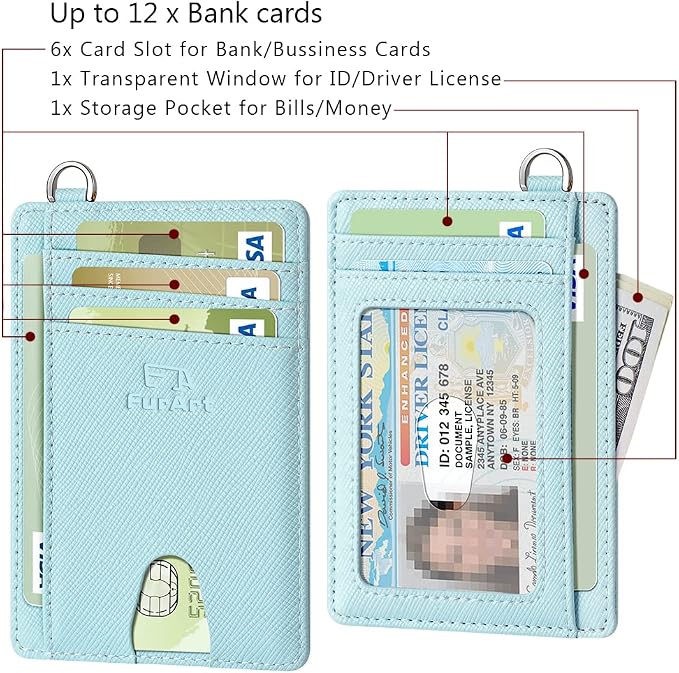 FurArt Slim Minimalist Wallet, Front Pocket Wallets, RFID Blocking, Credit Card Holder for Men