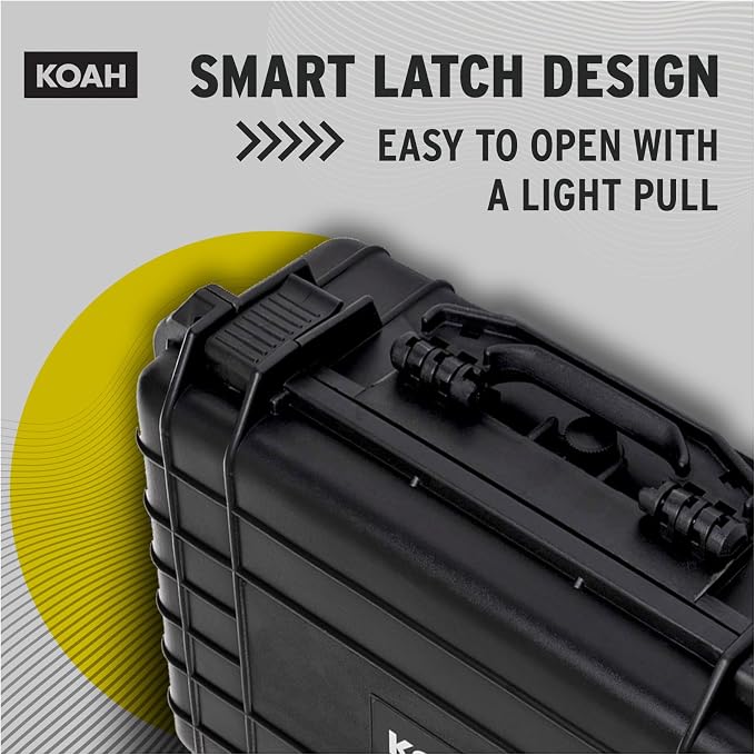 Koah Weatherproof Hard Case with Customizable Foam (18 x 14 x 7 Inch)