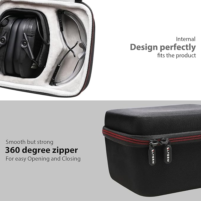 LTGEM Case for Walker's Razor Slim Ear Muffs - Hard Storage Travel Protective Carrying Bag