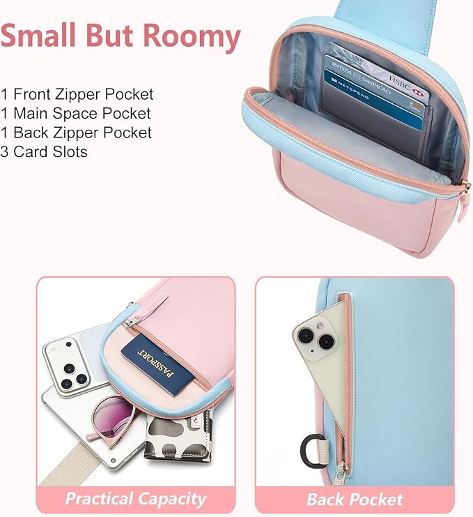 Birthday Gifts for 8 9 10 11 12 Year Old Teens Girls Kids, Fanny Pack Crossbody Bag Sling Belt Bags Purse, Dorm Travel Essentials for Girls Fashion, Preppy Tween Teen Girl Gift Trendy Stuff