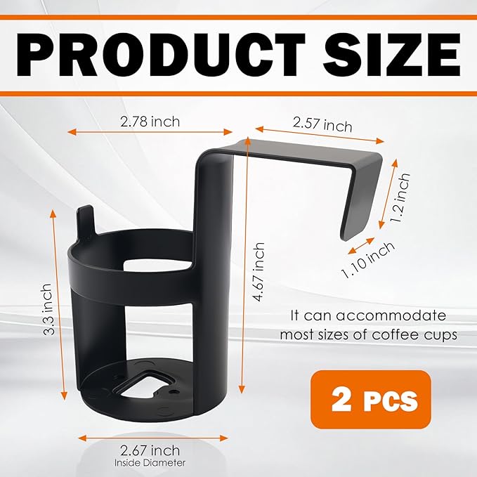 2PCS Hanging Car Cup Holders,Portable Automotive Cup Holders for Side Window/Seat,Versatile Hollow Car Window Cups Holder as Cars Organizers and Storage for Most Vehicles