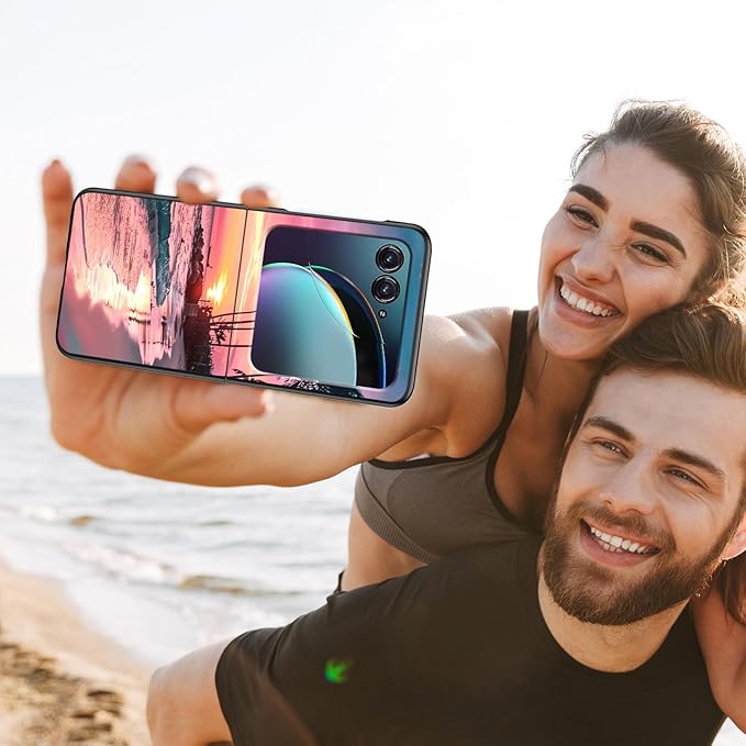 for Motorola Moto Razr Plus 2024 Case,for Moto Razr 50 Ultra Case Cute Slim Hard PC Thin Anti-Scratches Shockproof Protective Phone Cover for Motorola 50 Ultra,See Beach Sunset