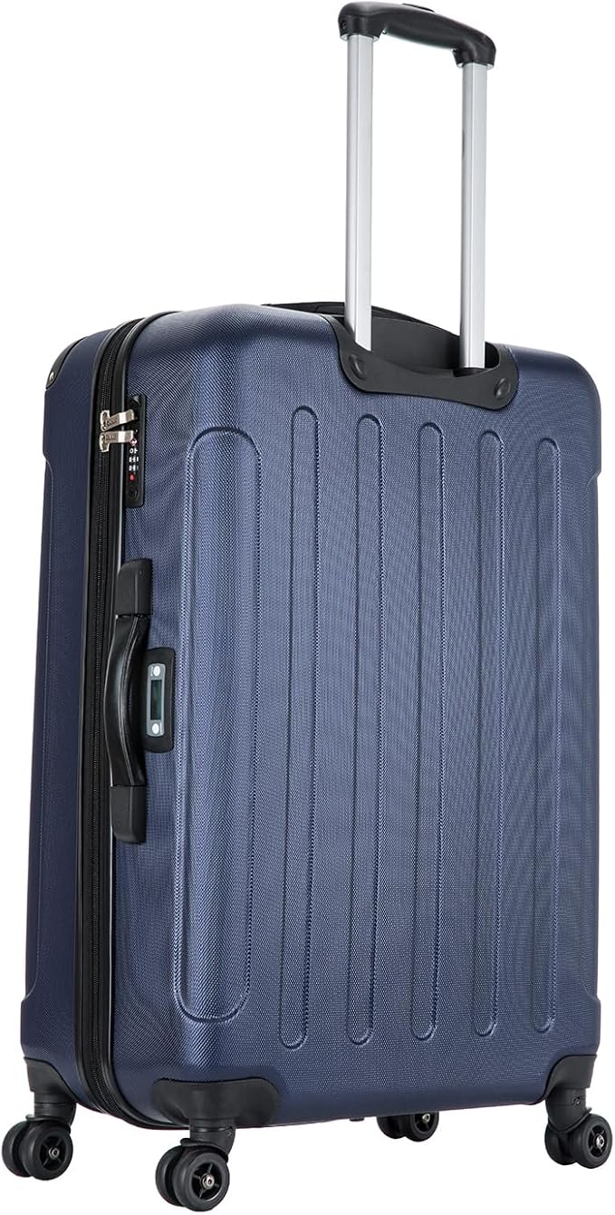 DUKAP INTELY Hardside Luggage with Ergonomic GEL Handle | Spacious Hardside Travel Luggage with TSA Combination Lock and Digital Weight Scale | 28 Inch Large Spinner Suitcase | Blue