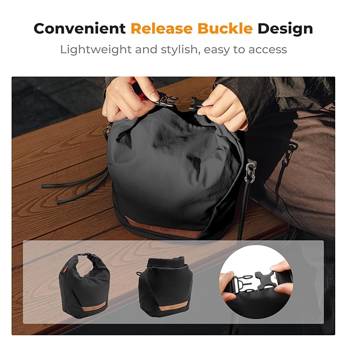 K&F CONCEPT Camera Sling Bag Small Camera Compact Case, Cute Soft Camera Pouch Handbag for Urban Street Photography