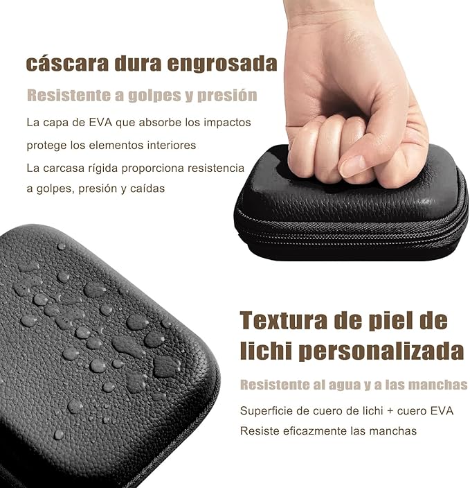 STARGAZ Digital Camera Case,suitable for camera case small such as CAMKORY/KODAK PIXPRO FZ45/FZ55/Canon PowerShot ELPH/HS,etc.Compact digital camera bag, can also store such as SD cards (Black)