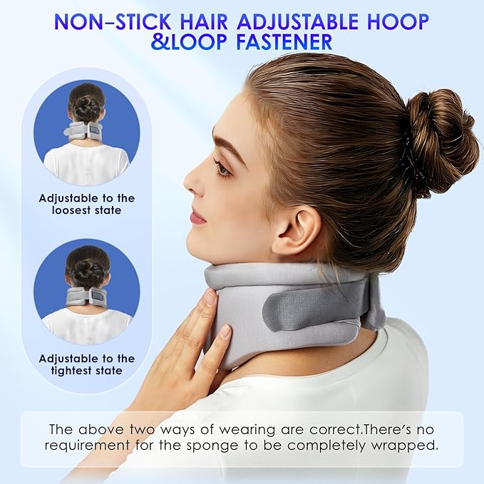 babaka Neck Brace for Neck Pain and Support, Soft Neck Brace Cervical Collar for Women & Men, Neck Support with Support Pad for Sleeping, Relieves Pain and Spine Pressure (M(11"-15"))