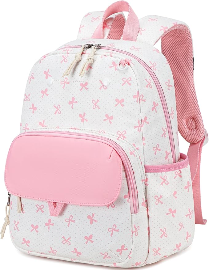 BTOOP Kids Backpack for Girls 4-6, Small Girls Backpack-Preschool Kindergarten School Bookbag with Insulated Lunch Compartment & Chest Strap for Girl