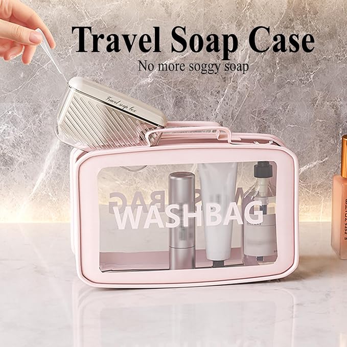 Travel Soap Case Soap Holder Bar,Soap Dish Travel Plastic Soap Dish for Shower Container(Beige)
