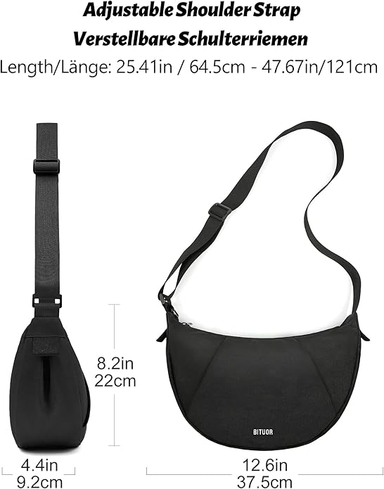 Crossbody Bag Lightweight Water Resistant Shoulder Bag Anti-Theft Handbag for Travel Daily Work Shopping