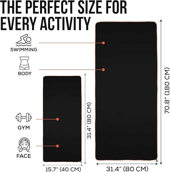 illusion Extra Large Microfibre Swimming Towel (71 '' Lx32 '' W)–Compact, Lightweight & Quick Dry Towel-Perfect for Travel, Gym, and Swim Towels Ideal for Post-Workout Showers & After Swimming
