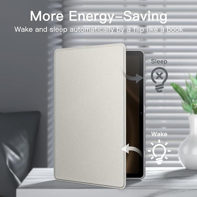JETech Case for Samsung Galaxy Tab S10 Lite / S10 FE / S9 FE 10.9-Inch with S Pen Holder, Slim Folio Stand Protective Tablet Cover, Multi-Angle Viewing (Silver)