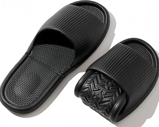 Shower Shoes Travel Foldable Portable Non Slip Slippers for Hotel Guests Swimming Spa Unisex Men Women Lightweight EVA Bathroom Slides Quick Drying Water Resistant Footwear