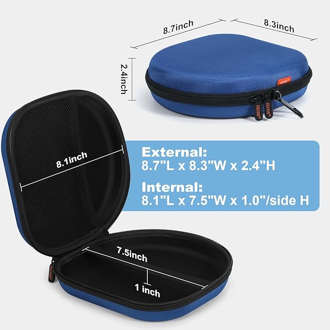 Headphone Case Hard Shell - Portable Zipper Carrying Case Headphones Travel Pouch Bag Compatible with JBL Tune 770NC 720BT 520BT 510BT/ JBL Live 770NC/ Sony WH-CH720N WH-CH520/ Soundcore Q20 Q20i Q30