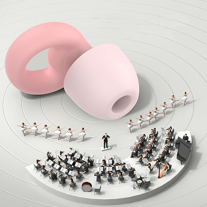 Ear Plugs for Sleeping Noise Cancelling, Reusable 35-46dB Noise Reduction Earplugs with 7 Silicone Ear Tips & Carry Case, Comfortable Hearing Protection for Sleep, Work, Study, Travel & Concerts Pink