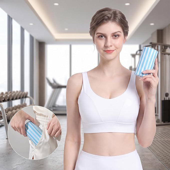 RDEKISS 4 Pack Cooling Towels (40"x12"), Soft Breathable Chilly Towel, Ice Towel, Microfiber Towel for Yoga, Sport, Running, Workout, Gym, Fitness, Workout & More Activities - Blue