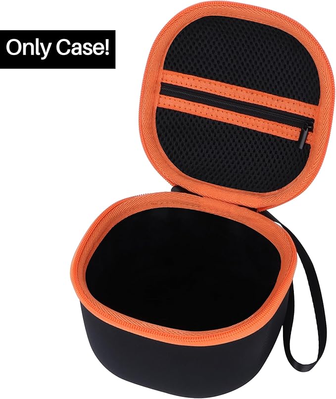 Lebakort Storage Case Compatible with Walkers Razor Slim/PROHEAR 066 030 Electronic Shooting Earmuff Hearing Protection Muff (Black + Orange Case)