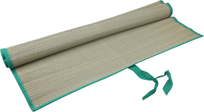 Set of 2 Natural Straw Beach Mats 24" x 72" - Multi-Purpose, Portable & Eco-Friendly - Perfect for Yoga, Picnics, Camping Festivals & Outdoor Activities