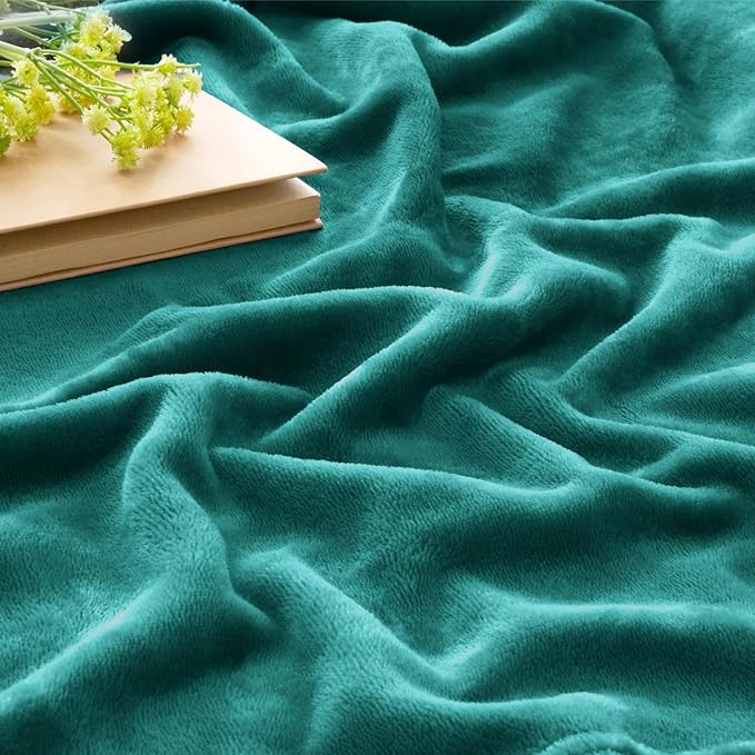 BEDELITE Fleece Blanket Emerald Green Throw Blankets for Couch & Bed, Luxury Plush Cozy Fuzzy Blanket 50x60 inches, Super Soft Warm Lightweight Throw Blanket for Travel Camping