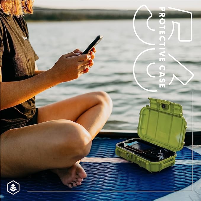 Evergreen 56 Dry Box - EDC Tough Protective Case USA Made for Organization of Cameras, Phones, Camping, Fishing, Hiking, Water Sports (Orange, TOPO)