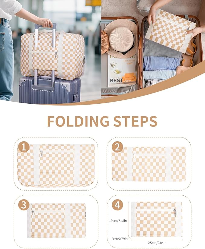 For Spirit Airlines Personal Item Bag Foldable Travel Duffel Bag Tote Carry on Luggage Duffle Overnight for Women and Men
