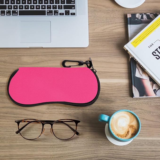 MoKo Sunglasses Soft Case Ultra Light Neoprene Zipper Eyeglass Case for Men Women