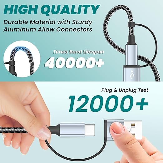 Travel Essentials 4 in 2 Multi Charging Cable for iWatch Charger 5FT,USB A/USB C Multiple Charger Cable/Cord for All Devices Compatible for iWatch Ultra/SE/10-1,iPhone 16-11, Android,More