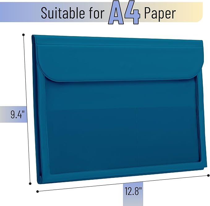 Mr. Pen- File Folder, Blue Plastic File Folders Letter Size, Document Folder