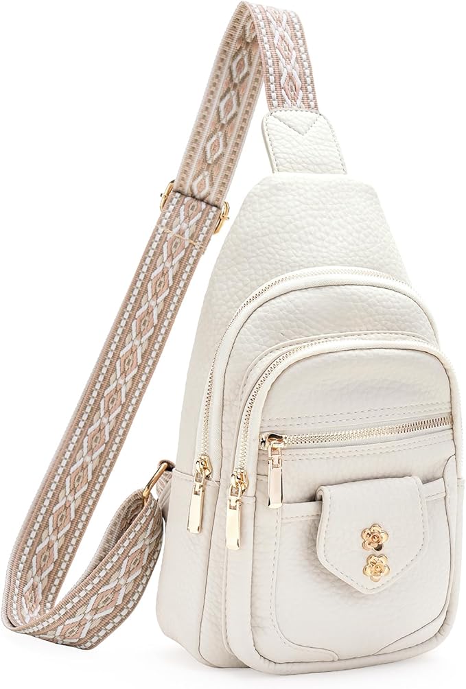 GAEKEAO Sling Bag Crossbody Bags for Women Vegan Leather Fanny Pack Chest Travel Anti Theft Purse Shoulder Bag handbags Gifts