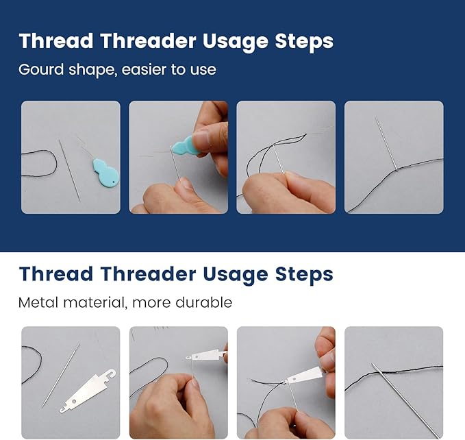 TLKKUE 40 Pcs Sewing Kit, Steel Needles for Hand Sewing, Sewing Kit for Adults with Sewing Needles Storage Bag Threads Thimbles Seam Rippers for Repair Clothing (Red/White/Black Thread)