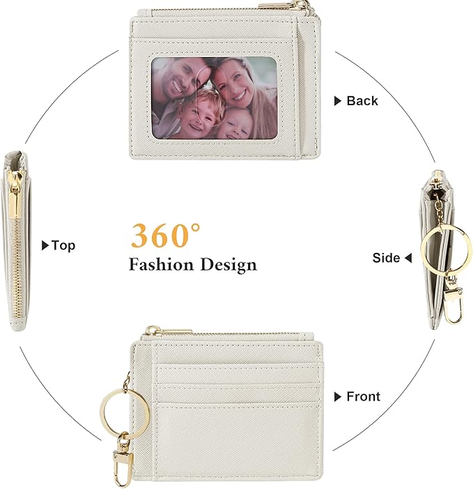 Sodsay Card Case Slim Front Pocket Wallet for Women Credit Card Holder with Keychain | Slim, Credit Card Holder, Front Pocket, with Keychain | Slim