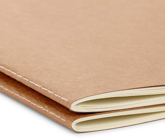 Blue Summit Supplies Travel Journals, Bulk 6 Pack Journal Set with Lined Paper, Lightweight Journal with Kraft Paper Covers, 8.25” x 5.5” (21cm x 14cm), 60 Pages, Set of 6