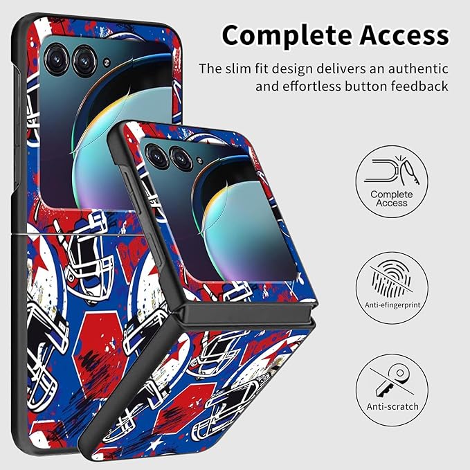 for Motorola Moto Razr Plus 2024 Case,for Moto Razr 50 Ultra Case Cute Slim Hard PC Thin Anti-Scratches Shockproof Protective Phone Cover for Motorola 50 Ultra,Colorful Baseball Hat