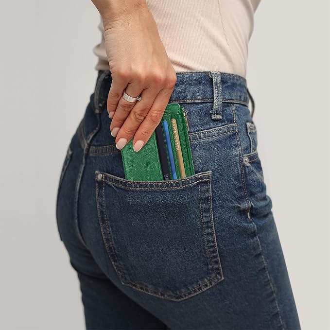 Sodsay Card Case Slim Front Pocket Wallet for Women Credit Card Holder with Keychain | Slim, Credit Card Holder, Front Pocket, with Keychain | Slim