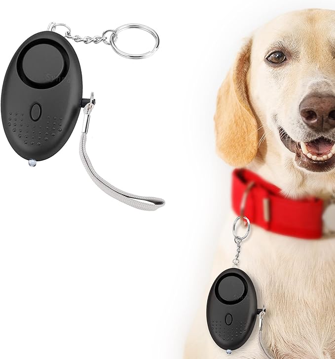 Personal Alarm, Loud Sound for Scaring Off Danger, Attach to Dog Leash, Pet Protection Device, Great for Morning & Late Night, Ideal for Walking Pets, Flashlight Attached for Evenings