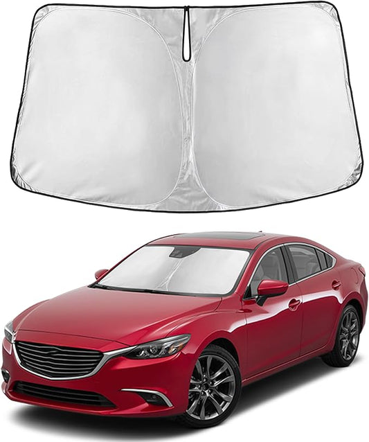 Autovir Windshield Sun Shade Fit for 2014-2019 2020 2021 Mazda 6 Sunshade, Front Car Window Shades Sun Visor, Blocks UV Rays & Heat, Car Accessories