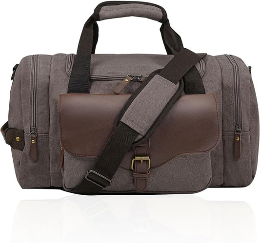 22L Lightweight Travel Duffle Bag - Approved Under Seat Carry-On, Multi-Pocket Weekender Gym Bag with Adjustable Straps, Unisex Overnight Bag for Men & Women (Gray)