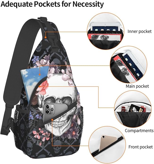 Sling Backpack Unisex Crossbody Chest Bag Shoulder Chest Bag For Women Men Hiking Travel