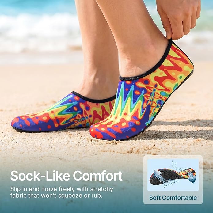 Water Shoes for Women Men Quick-Dry Aqua Socks Swim Beach Outfits Barefoot Yoga Exercise Wear Sport Accessories Pool Camping Must Haves River Hiking Adult Youth Size