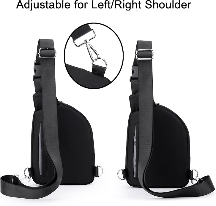Anti Theft Crossbody Bag for Men Women, RFID Blocking Small Sling Bag Waterproof Shoulder for Hiking Daily Commute
