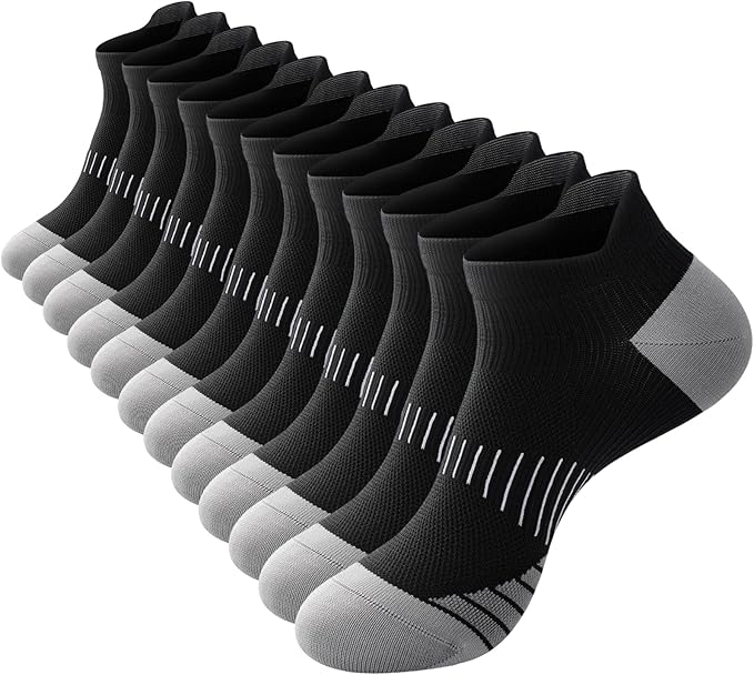 Ankle Compression Socks for Men and Women 6 Pairs, Low Cut Breathable Seamless short Running Socks with Arch Support
