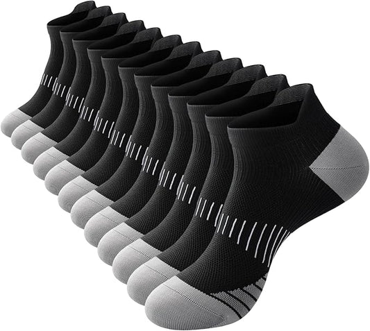 Ankle Compression Socks for Men and Women 6 Pairs, Low Cut Breathable Seamless short Running Socks with Arch Support