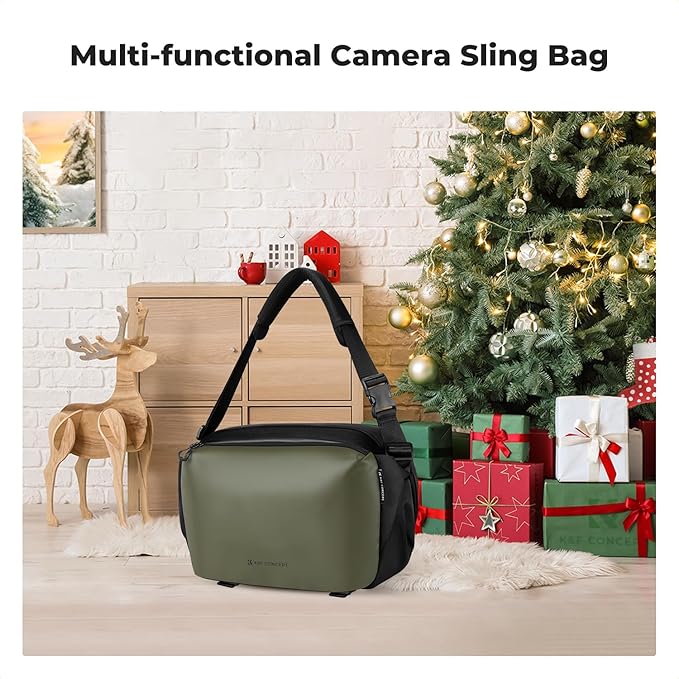 K&F CONCEPT Camera Sling Bag Crossbody Bag Waterproof Camera Shoulder Backpack DSLR/SLR/Mirrorless Camera Case