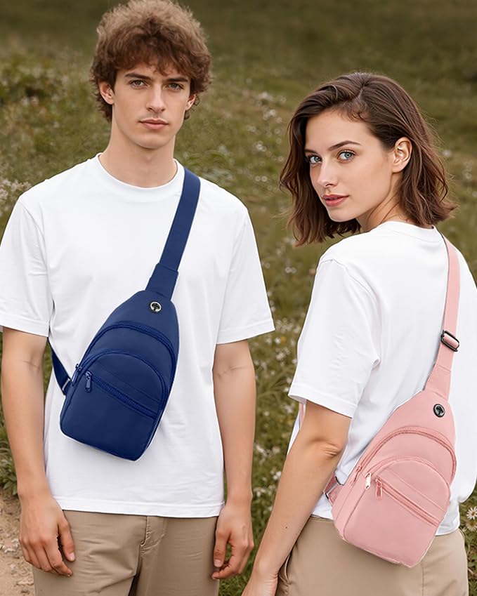 HOTOR Sling Bag - Crossbody Bag & Shoulder Bag for Women & Men with Adjustable Strap, for Travel and Camping Essentials - Blue 6.7" x 3.2" x 11.4"