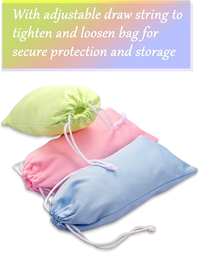 Flutesan 40 Pack Microfiber Case Pouch Bag Glasses Sunglasses Case with 2 Pieces Cleaning Cloth