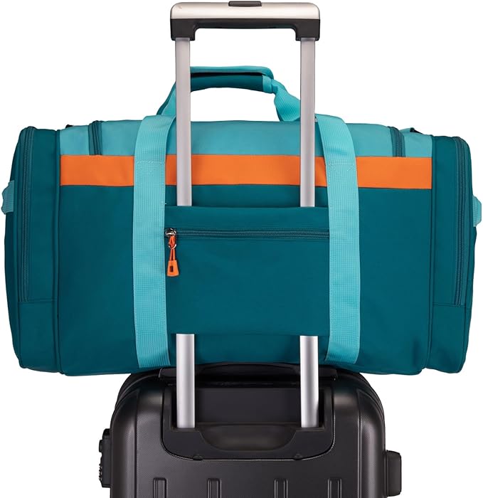Large Kids Duffle Bag for Travel, Overnight, or Weekender, 22" inch (Teal Blue)
